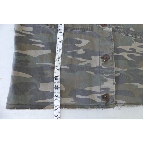 Womens Floral Embroidered Camo Jacket MEDIUM Cropped Cotton Military - Picture 6 of 9